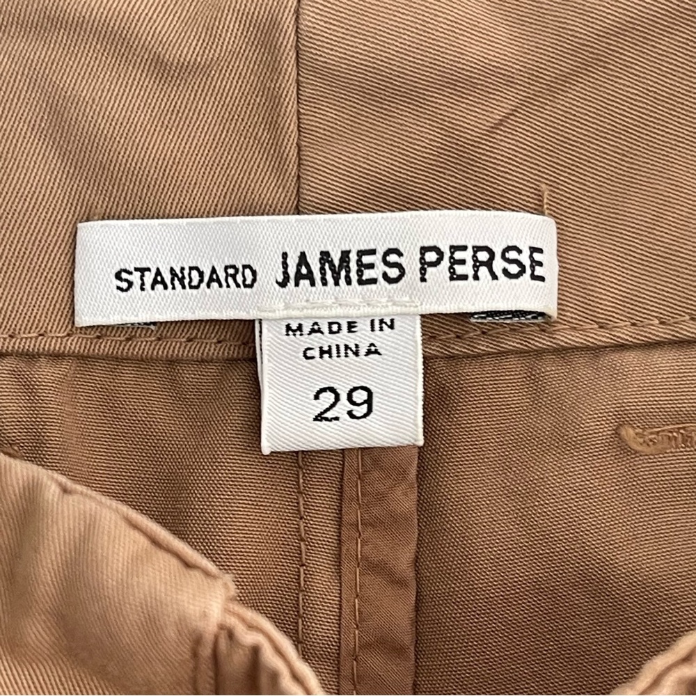 STANDARD JAMES PERSE Womens Cropped Pants Size 29 Khaki Pockets Neutral - Picture 3 of 10